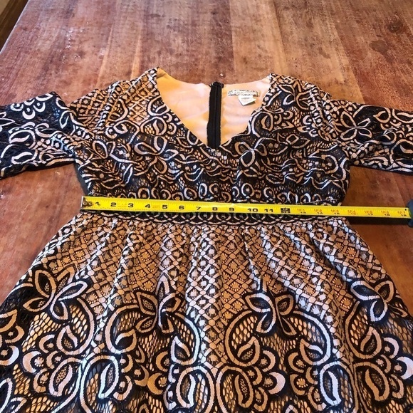 A. Calvin by Flying Tomato Black Lace with Bell Sleeve - Picture 8 of 10